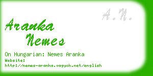 aranka nemes business card